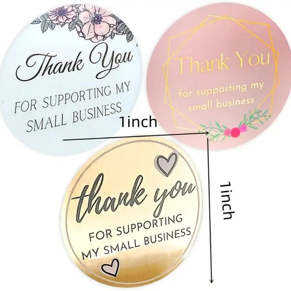 NEW 500 Stickers - Thank You For Supporting My Small Business Variety Stickers - Picture 2 of 4